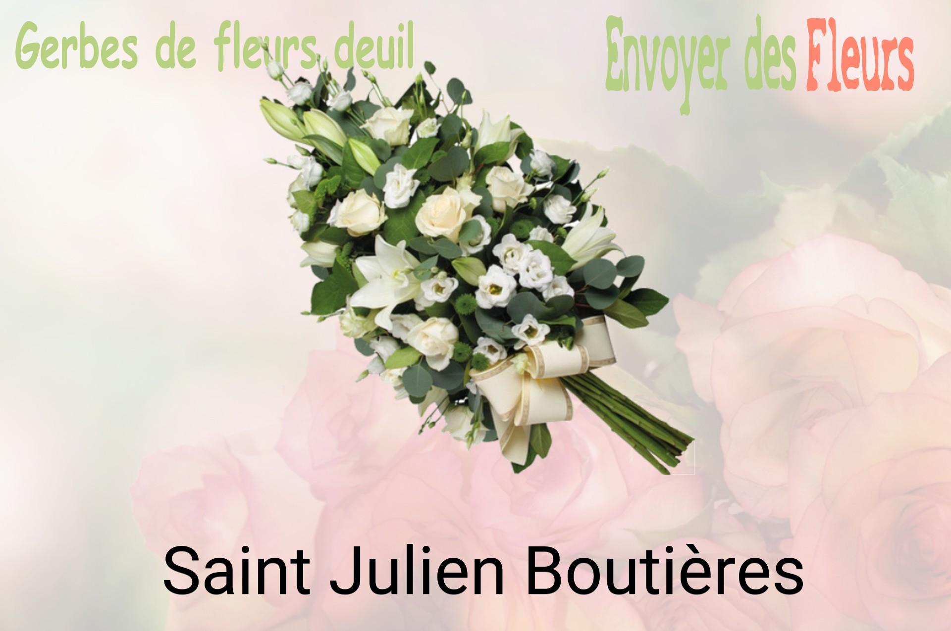 Gerbe de fleurs de deuil livrée à Saint-Julien-Boutières